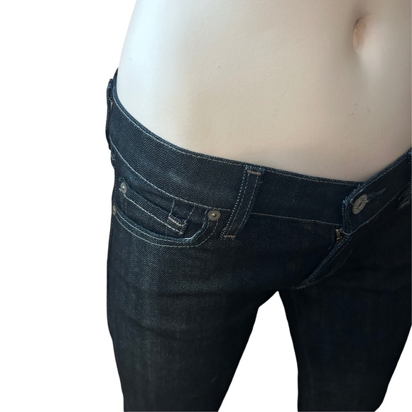 7 FOR ALL MANKIND Jeans Bootcut Pants Low Rise Gold Pocket Vintage Made USA NWOT - Picture 10 of 16